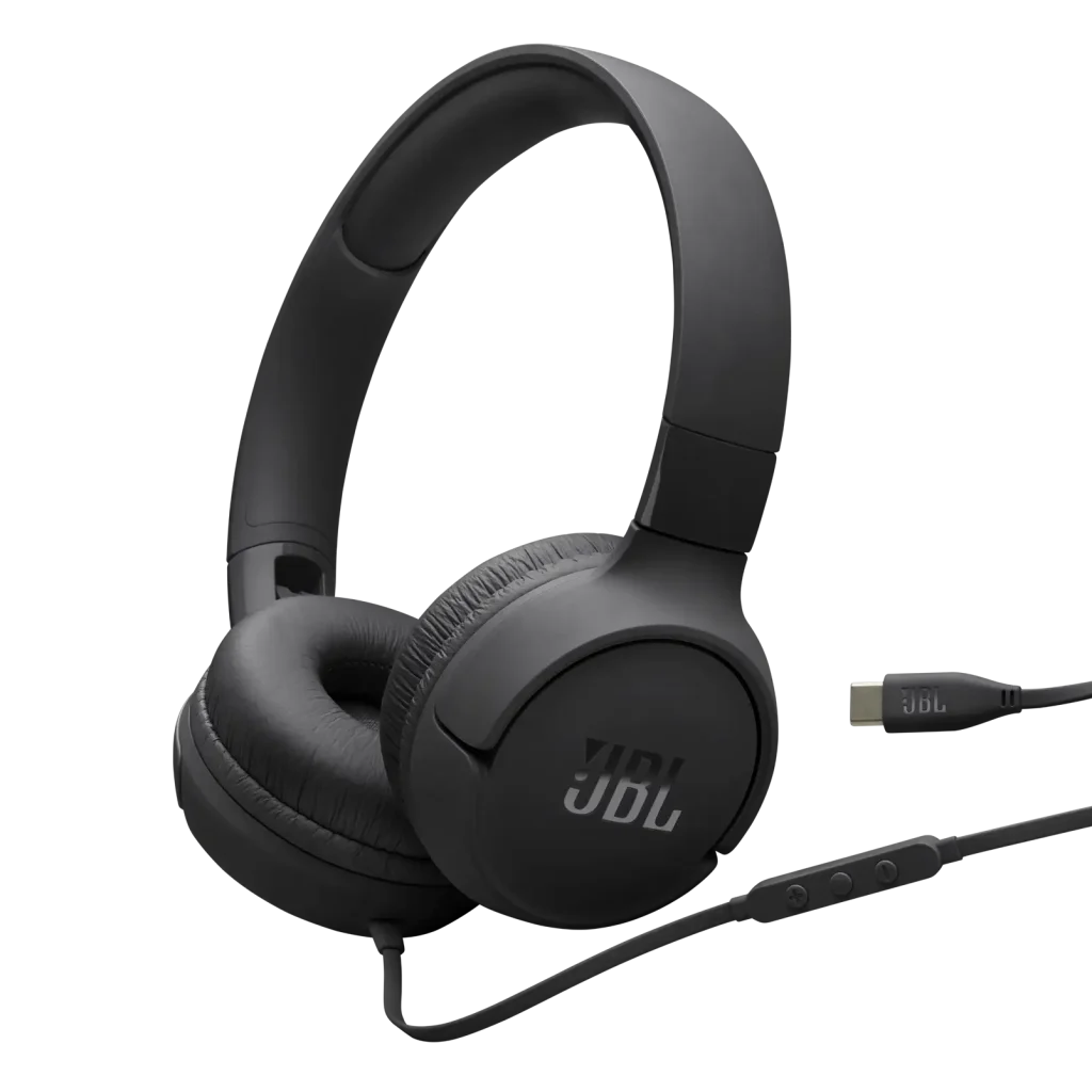 JBL Tune 520C USB-C Hi-Res Wired On-Ear Headphones