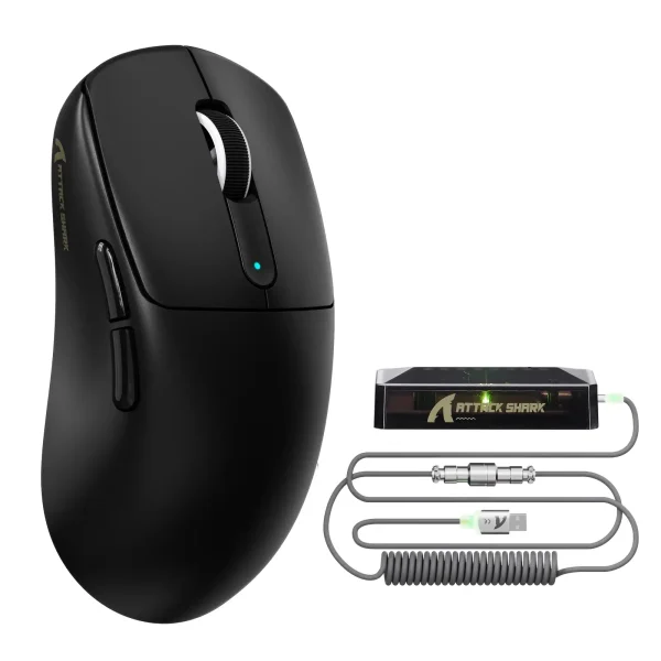 ATTACK SHARK V5 8KHz Wireless Gaming Mouse with C06 Ultra Cable