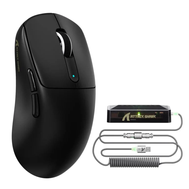 ATTACK SHARK V5 8KHz Wireless Gaming Mouse with C06 Ultra Cable