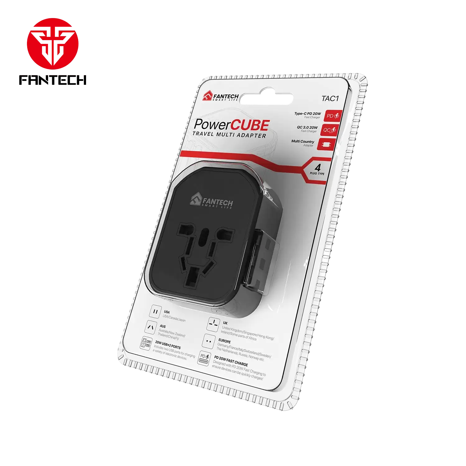 FANTECH TAC1 POWERCUBE TRAVEL MULTI ADAPTER FANTECH TAC1 POWERCUBE TRAVEL MULTI ADAPTER
