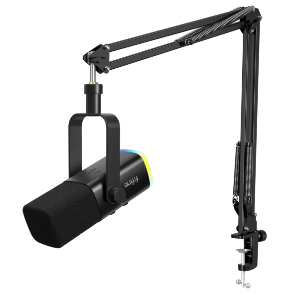 FIFINE AmpliGame AM8T USB/XLR Dynamic Microphone Kit with Boom Arm Stand