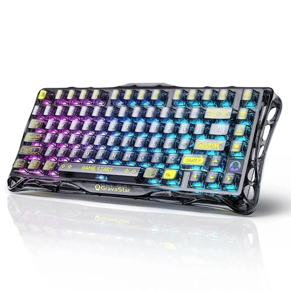 Gravastar Mercury K1 Lite Gaming Keyboard 75% 80 keys Tri-mode