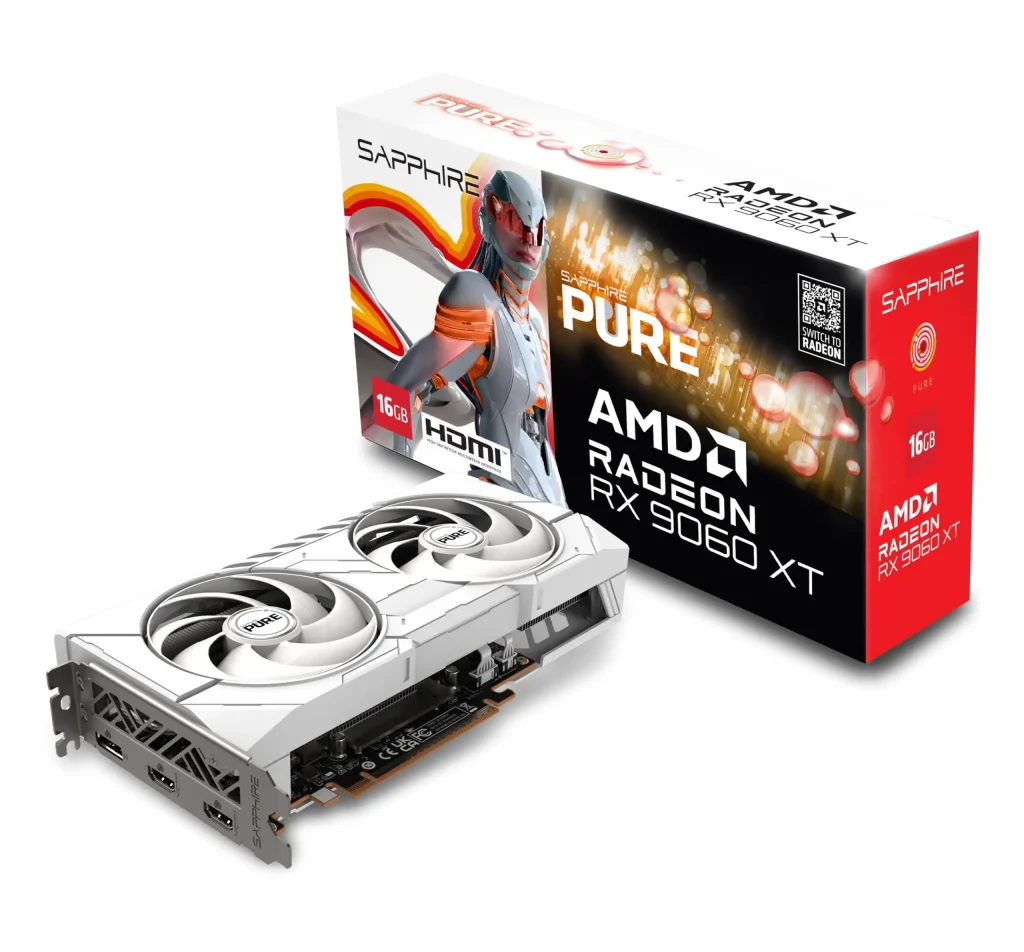 Sapphire PURE AMD Radeon RX 9060 XT OC GPU