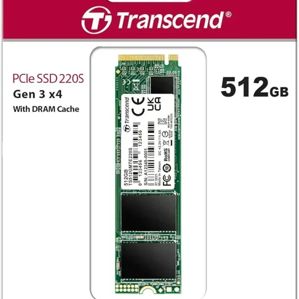 Transcend PCIe SSD 220S 512GB M.2 GEN3 NVME