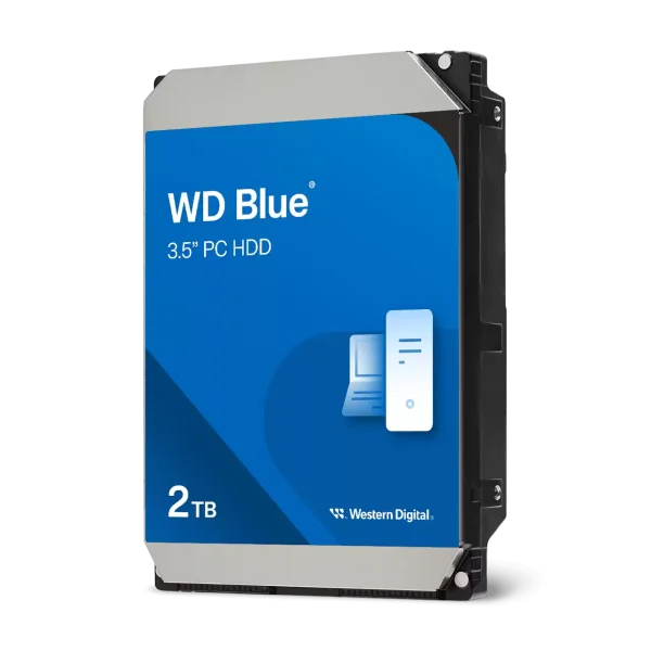 WD Blue PC Desktop Hard Drive 2TB HDD 5400RPM 256MB