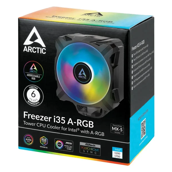 ARCTIC Freezer i35 A-RGB Tower CPU Cooler for Intel