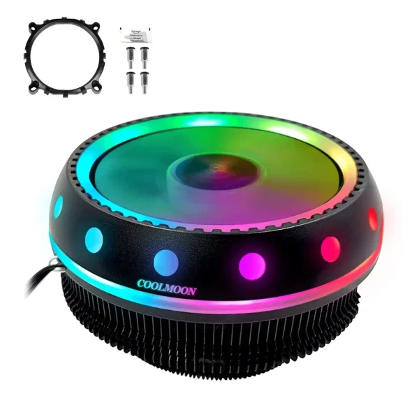 Coolmoon UFO X RGB CPU Cooler 12v 3PIN CPU Air Cooler
