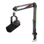 FIFINE AmpliGame AM8PROT USB/XLR Dynamic Microphone Kit with RGB Boom Arm Stand