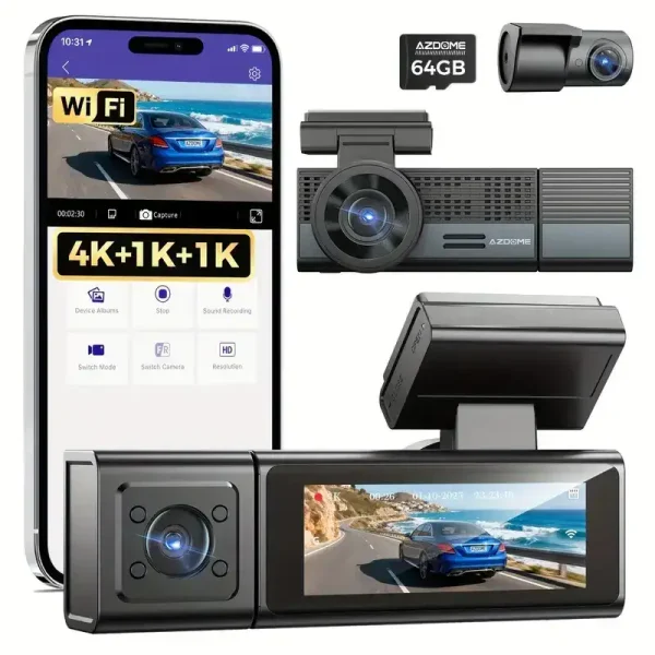 AZDOME M500 4K+FHD+FHD