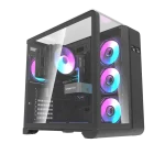 DarkFlash L280 ATX PC Case Curved Glass with 4 Fans