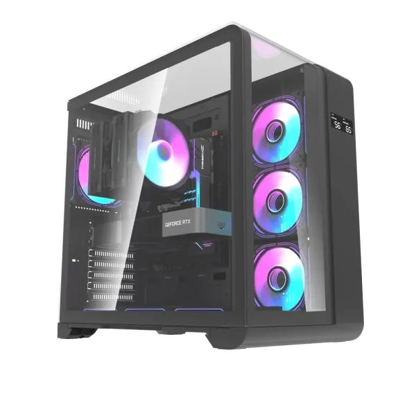 DarkFlash L280 ATX PC Case Curved Glass with 4 Fans