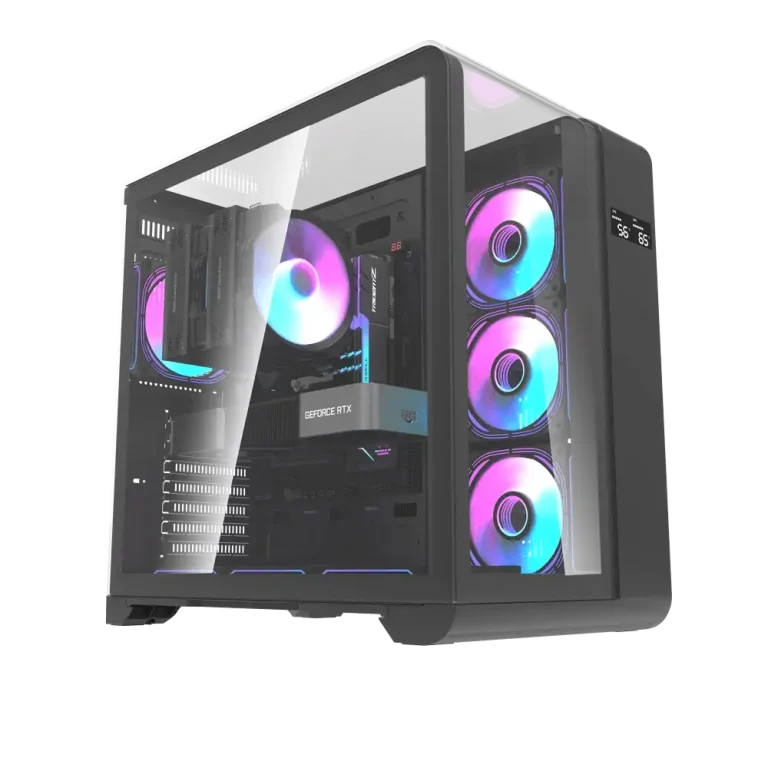 DarkFlash L280 ATX PC Case Curved Glass with 4 Fans