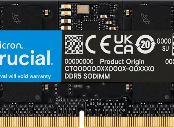 Crucial 16GB DDR5-4800 SODIMM 4800MHz CL40