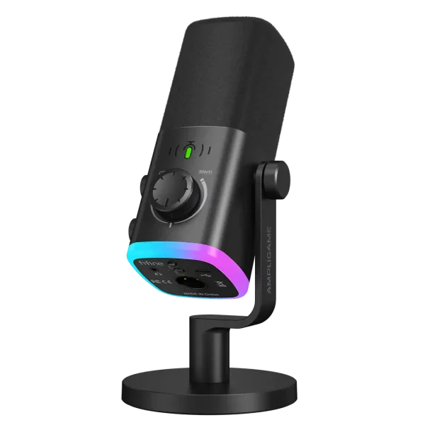 FIFINE AmpliGame AM9 USBXLR Dynamic Microphone RGB