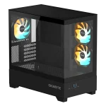 ⁦كيس حاسوب GIGABYTE C201 PANORAMIC Tempered Glass Mid Tower أبيض وأسود⁩ - الصورة ⁦2⁩