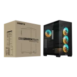 ⁦كيس GIGABYTE C500 PANORAMIC STEALTH Mid Tower أبيض وأسود⁩ - الصورة ⁦7⁩