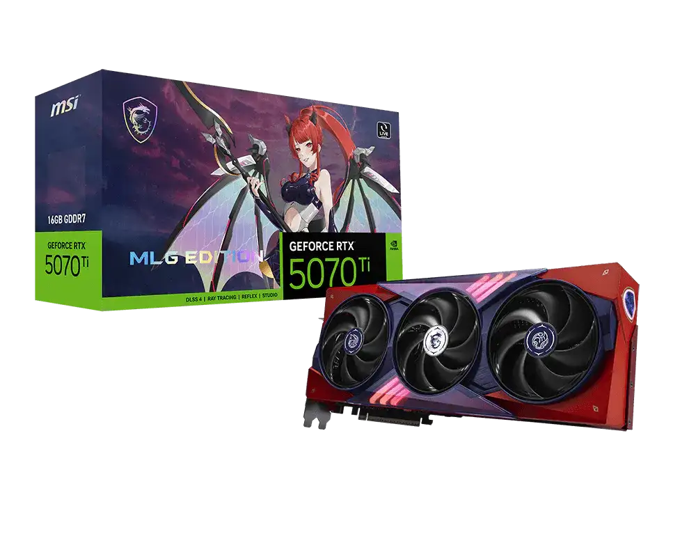 MSI GeForce RTX™ 5070 Ti 16G MLG EDITION 16GB MSI GeForce RTX™ 5070 Ti 16G MLG EDITION 16GB