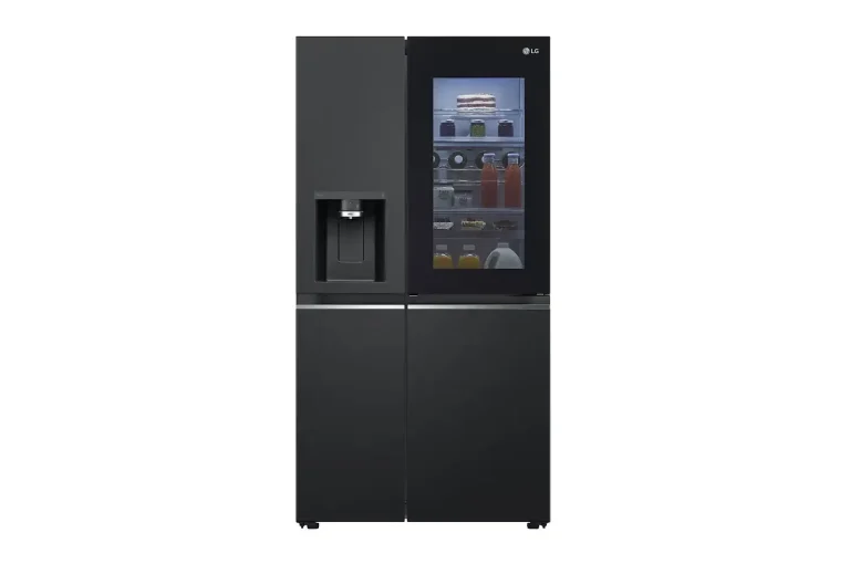 LG InstaView™ 617L Door In Door Refrigerator, UVnano™, LINEARCooling™, ThinQ™ in Essence Black Steel