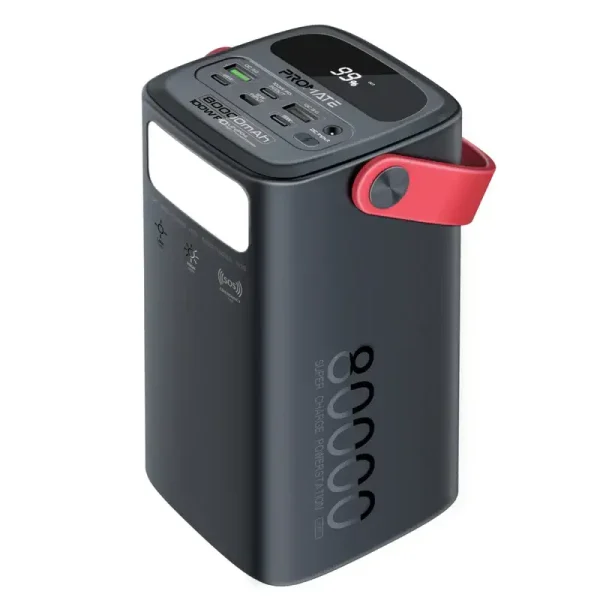 Promate 80000mAh High-Capacity 100W Ultra-Fast-Charging Power