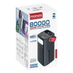 ⁦شاحن محمول Promate 80000mAh High-Capacity 100W Ultra-Fast-Charging Power⁩ - الصورة ⁦4⁩