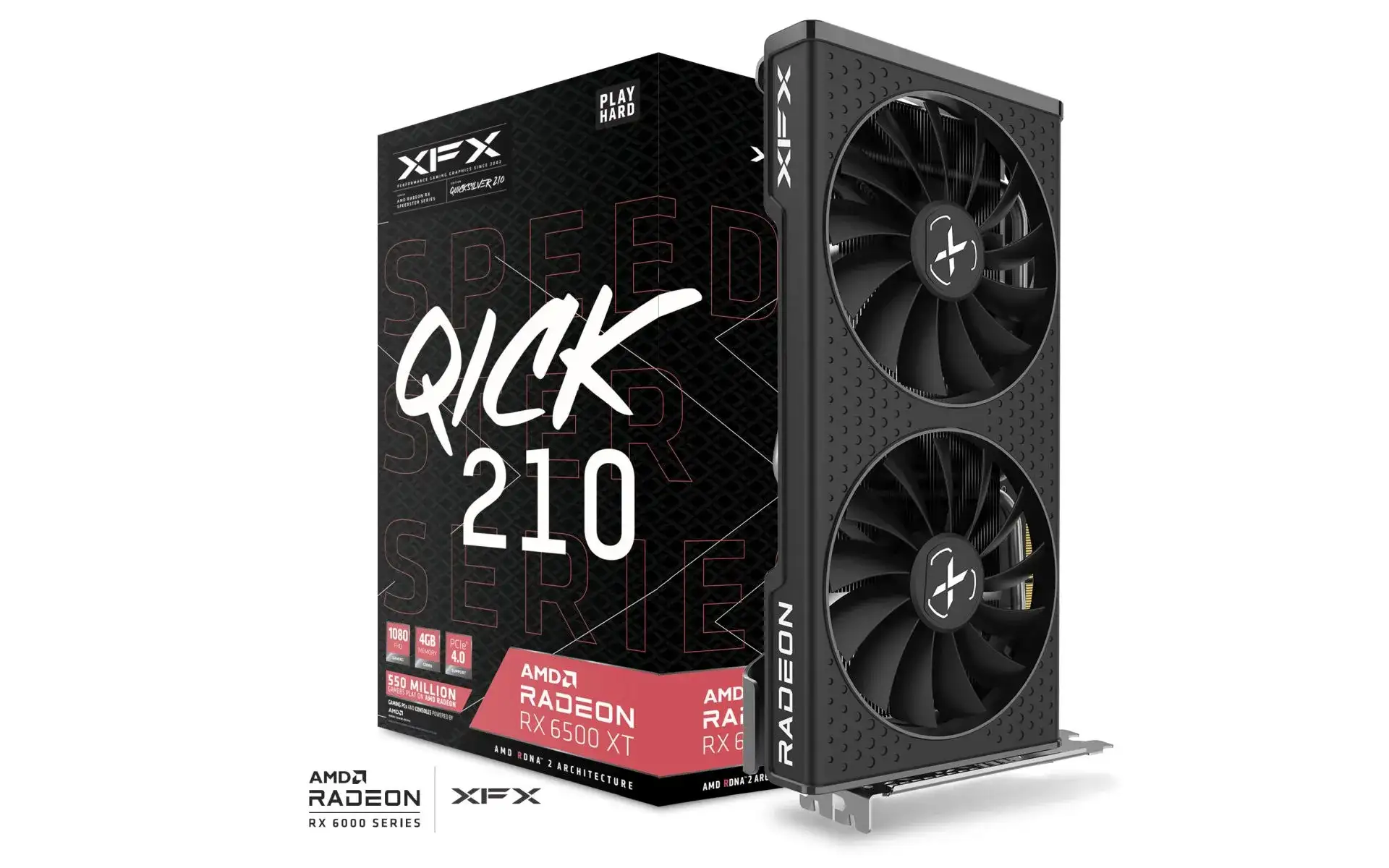 XFX Speedster QICK 210 AMD Radeon RX 6500 XT 4GB GDDR6 XFX Speedster QICK 210 AMD Radeon RX 6500 XT 4GB GDDR6
