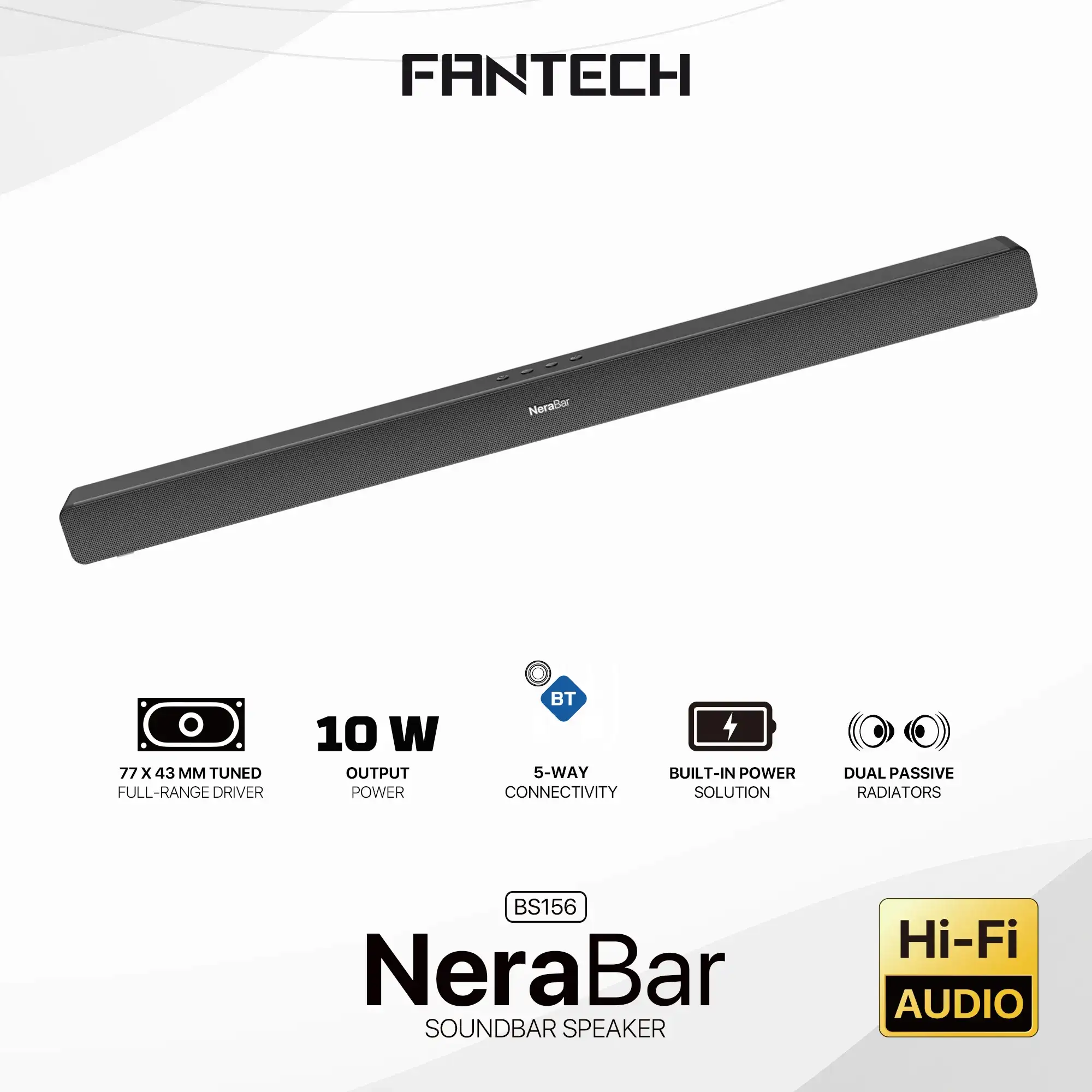 Fantech BS156 NeraBar Soundbar 10W Wireless Fantech BS156 NeraBar Soundbar 10W Wireless