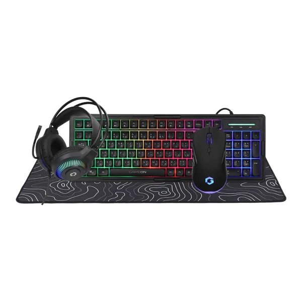 GAMEON GO-CYPHERW-XL-W All-In-One Gaming Bundle (Keyboard, Headset, Mouse & Mousepad)