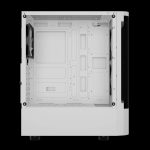 Gamdias TALOS E3 CG Mid Tower 3 ARGB Fans Curved Tempered Glass White