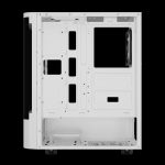 Gamdias TALOS E3 CG Mid Tower 3 ARGB Fans Curved Tempered Glass White