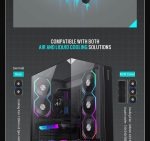 GameMax Infinity Pro Mid Tower Triple Tempered Glass ARGB Controller Black