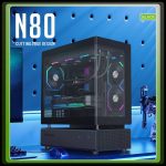 GameMax N80 ATX Mid Tower 6 ARGB Fans Tempered Glass Black