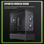 GameMax N80 ATX Mid Tower 6 ARGB Fans Tempered Glass Black