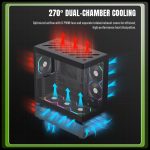 GameMax N80 ATX Mid Tower 6 ARGB Fans Tempered Glass Black