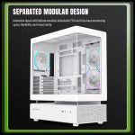GameMax N80 ATX Mid Tower 6 ARGB Fans Tempered Glass White