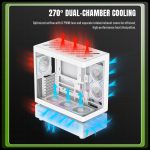 GameMax N80 ATX Mid Tower 6 ARGB Fans Tempered Glass White
