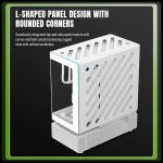 GameMax N80 ATX Mid Tower 6 ARGB Fans Tempered Glass White