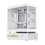 GameMax N90 ATX Mid Tower 6 ARGB Fans Tempered Glass White