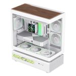 GameMax N90 ATX Mid Tower 6 ARGB Fans Tempered Glass White