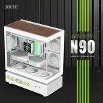 GameMax N90 ATX Mid Tower 6 ARGB Fans Tempered Glass White
