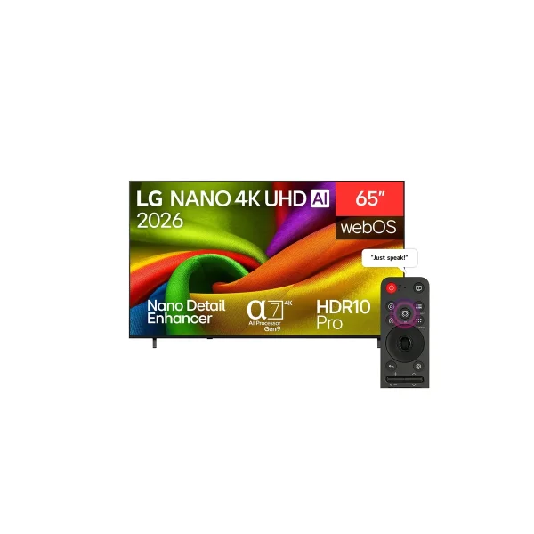 LG NANO 4K UHD AI NU84 65 inch Smart TV 2026