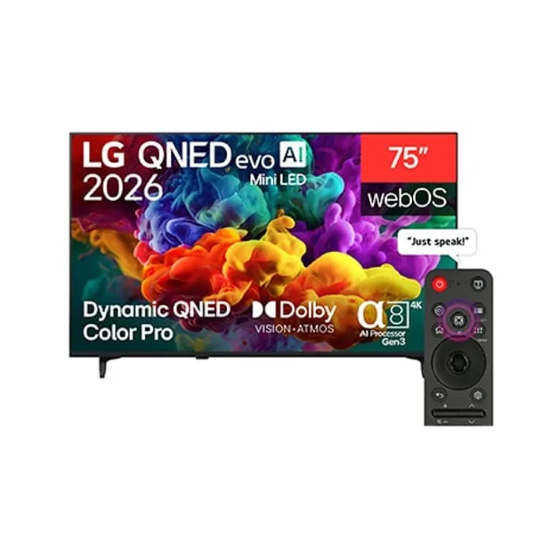 LG QNED evo AI QNED85 Mini LED 75 inch Smart TV 2026