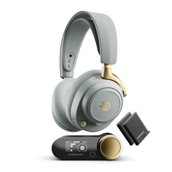 SteelSeries Arctis Nova Elite Sage Gold Wireless Gaming Headset