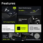 TRYX TURRIS 620 CPU Air Cooler 5 inch IPS Display Dual-Tower 280W TDP Black