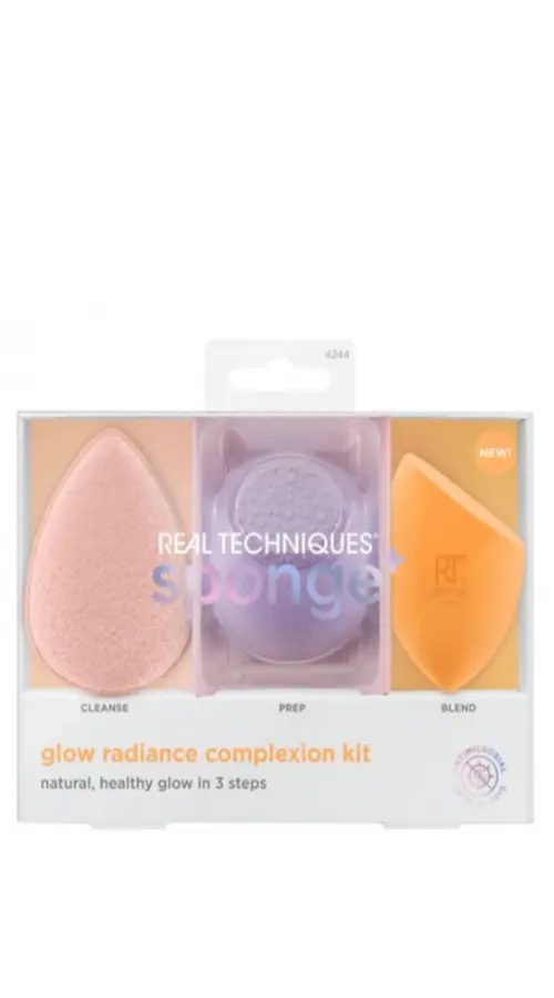 REAL TECHNIQUES MAKEUP SPONGE GLOW RADIANCE 3PCS 4244M