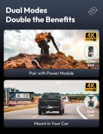 ⁦كاميرا مراقبة السيارة Botslab Dash Cam V9H 4K UHD بشاشة مزدوجة ورؤية ليلية⁩ - الصورة ⁦3⁩