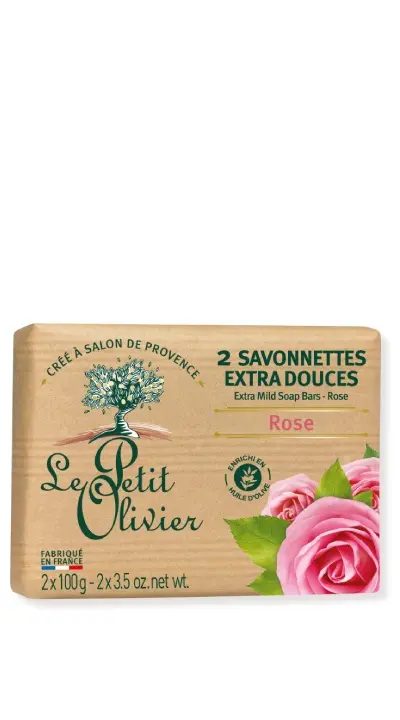 LE PETIT OLIVIER SOAP ROSE 2*100 G 2PCS