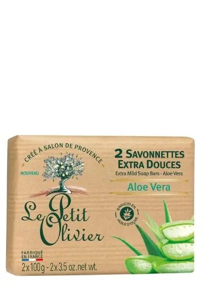 LE PETIT OLIVIER SOAP ALOE VERA 2*100 2PCS