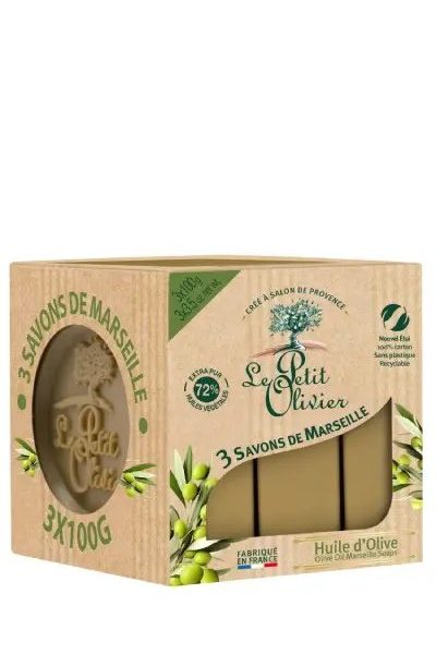 LE PETIT OLIVIER SOAP HUILE D OLIVE 3*100 G 3PCS
