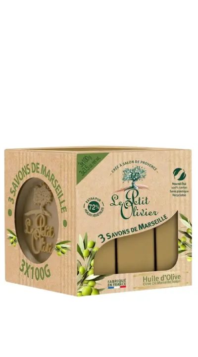 LE PETIT OLIVIER SOAP HUILE D OLIVE 3*100 G 3PCS