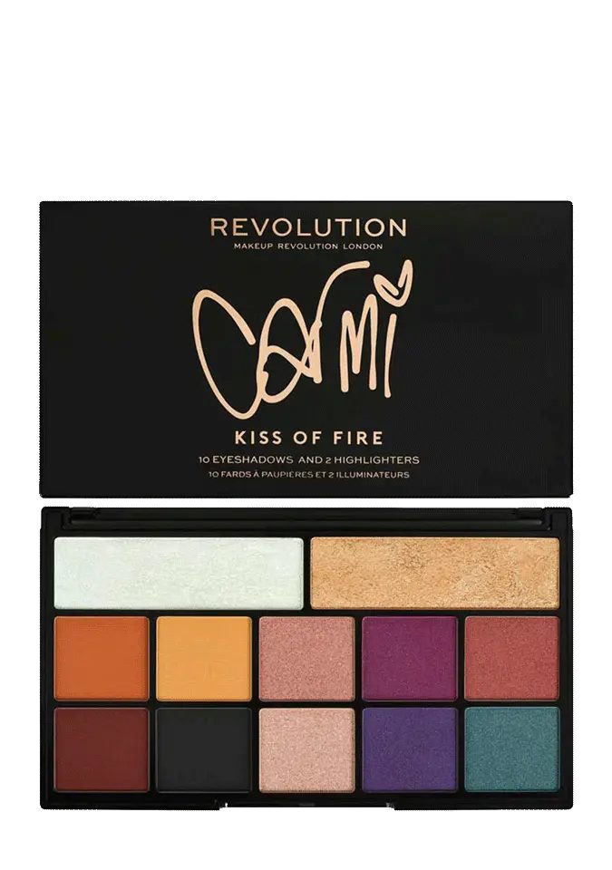 REVOLUTION EYE SHADOW PALLETE CARMI KISS OF FIRE